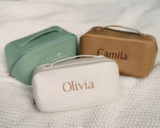 Custom Makeup Bag Personalized Cosmetic Bag for Her Unique Valentines Gift Bridesmaid Gifts Birthday Gift Travel Makeup Bag