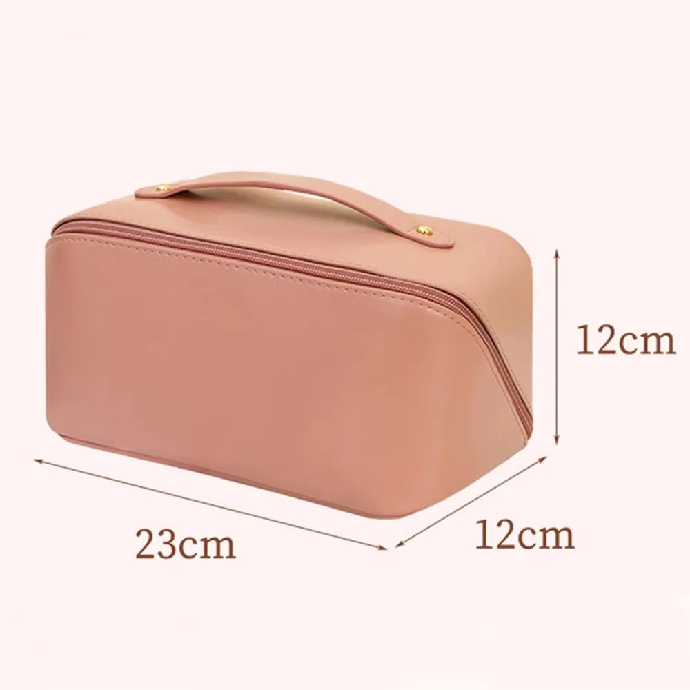 Custom Women's PU Makeup Bag Personalized Name Christmas Gift Bridesmaid Gift Organizer Bag Leather Cosmetic Travel Storage Bag